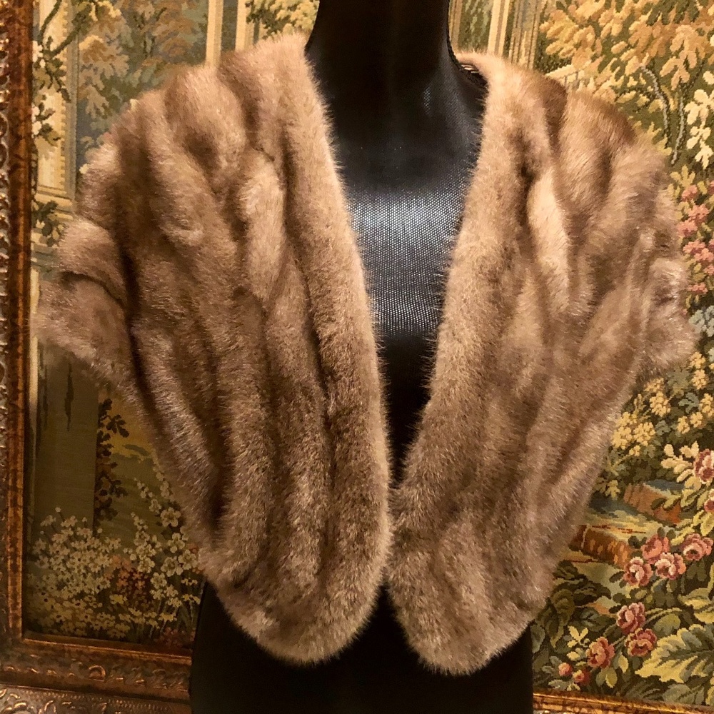 Mink Fur Stole Vintage Beautiful & Perfect